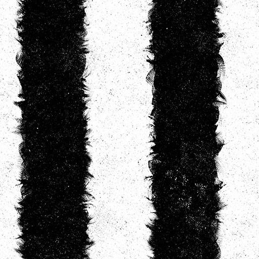 Ink, Black brushstroke stripe on White