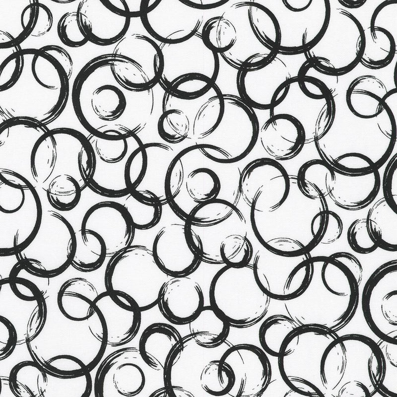 Interlocking Black Circles on White Inkwell