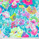 Kaffe Baby Blue w Pink Green Turquoise Florals