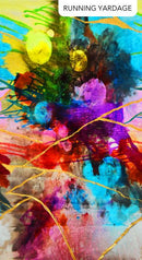 Kintsugi  Multi colored textures like lightning, gold