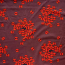 Ladybug Clusters on Red Brown Charley Harper Poplin