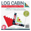 Log Cabin Quilt Block Foundation Paper 6"