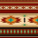 Metallic Terracotta Blanket Stripe Southwest