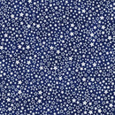 Mini Silver Stars on Navy Metallic
