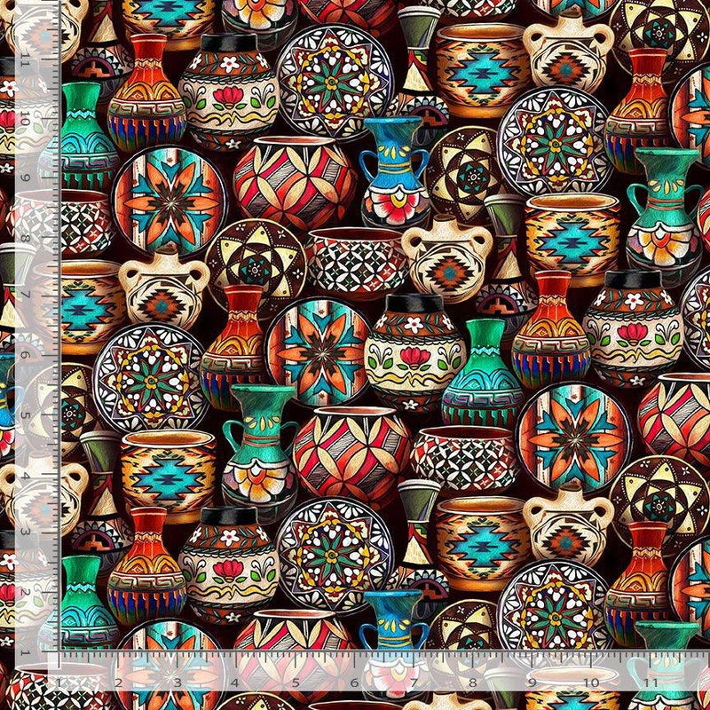 Multi Colored Pots on Black