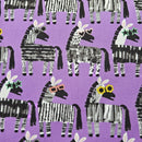 Zebras in Glasses on Purple