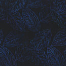 Navy Batik w Blue Purple Leaves