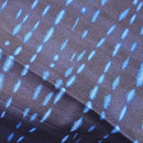 Navy Blue w Blue Dashes Shibori Print Indigo