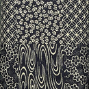 Navy & Tan Patchwork Printed Poplin