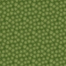 Olive Green w Tiny Stars Light Green Background Circles