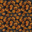 Orange Jack-o-lanterns on Black