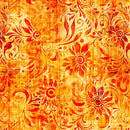 Orange w Wood Cut Flowers Wood Texture