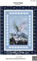 Owl in Flight Panel Pattern Castilleja Cotton