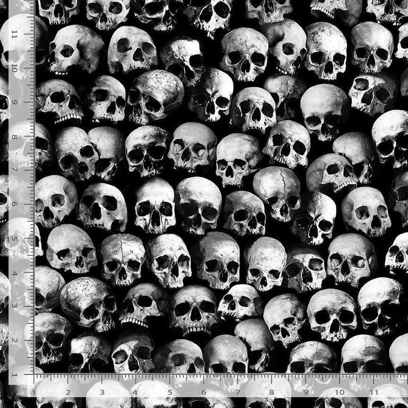 Packed Skulls Black & White