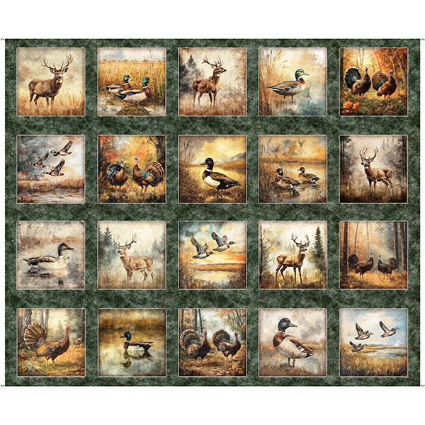 Panel: Forest Field & Stream Wildlife Picture Patches
