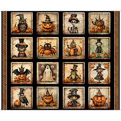 Panel: Picture Patch Cats Black 36" x 42" Jeepers Creepersl 16 Blocks