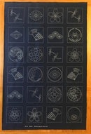 Panel: Sashiko Crest Blocks 30" x 44"