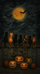 Panel: Scaredy Fence Cats 24" x 42"