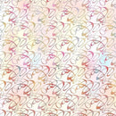 Pastel Swirls on Peach, Pink Gold & Gray, Mottled Background is Subtle