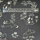 Patchwork Cats on Blue Poplin