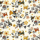Pottery Birds & Flowers Gold Heritage on Off White