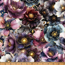 Purple & Blues w Pink Flowers or Gold Glow