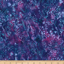 Purple & Pink Mottled w Leaves Hint of Blue