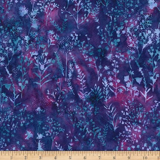 Purple & Pink Mottled w Leaves Hint of Blue