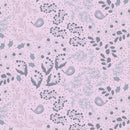 Purple w foliage & song birds Blue & Purple