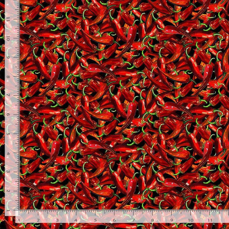 Red Chiles w Green Stems Clustered