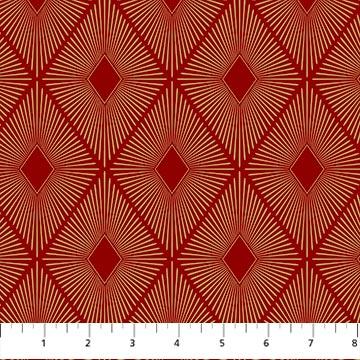 Red w Gold Dangling Snowflakes