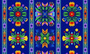 Regalia Wide Stripe Royal Blue Floral