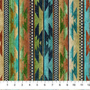Sedona Spirit Navajo Stripe Stonehenge teal, rust, green