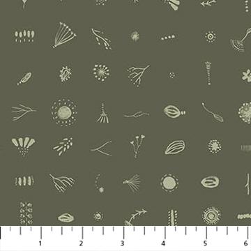 Seeds in Rows, Miniature on Tan