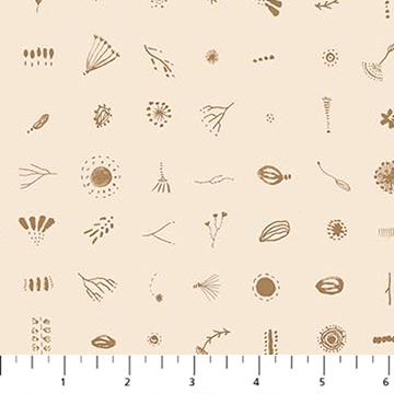 Seeds in Rows, Miniature on Tan