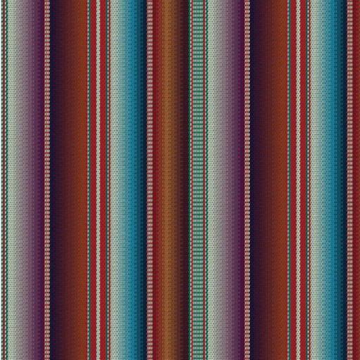 Serape Woven Texture Brown w Multi Colors