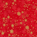 Red w Pink & Gold Snowflakes
