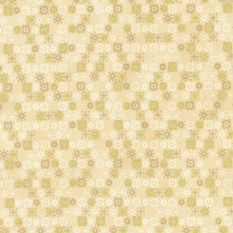 Small Snowflakes scattered on Tan