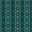 Southwest Teal & Black Blanket Blocks in Rows