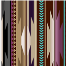 Spirit Trail Navajo Stripe Teal, Purple & Gold