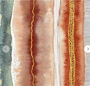 Strata, Fire Opal Peach Greens Embellished Metallic, Flora & Form