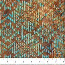 Teal on Brown Native Design, Blender