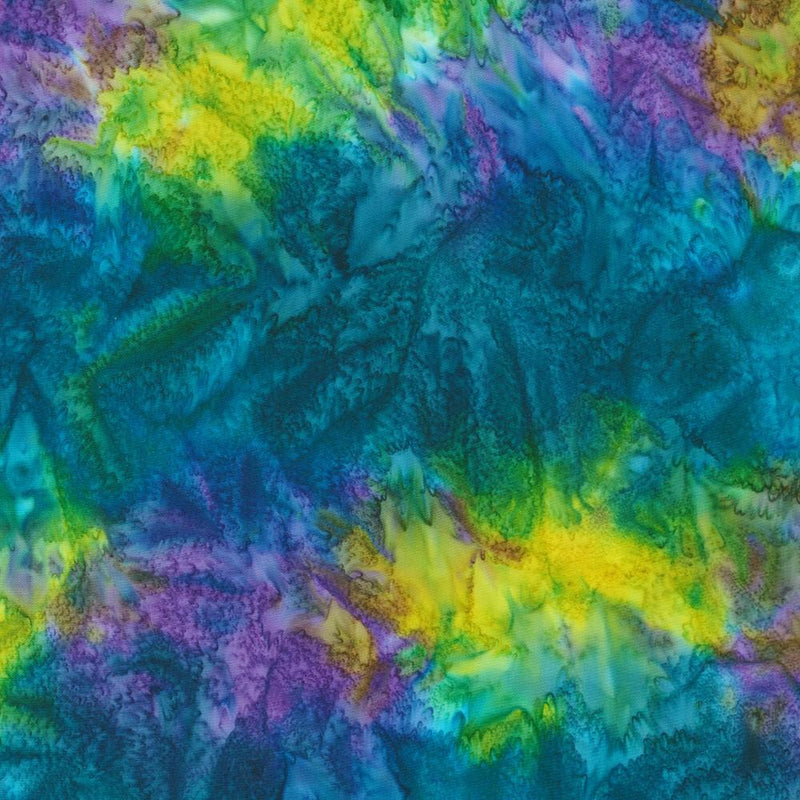 Teal w Yellow & Purple Mottled