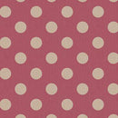 Tilda Chambray Dots, Burgandy Medium Maroon w Cream Dots