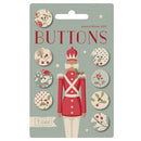 Tilda Merry Little Christmas buttons, 16mm 8 pc 5/8"