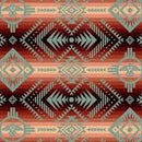 Tucson Maroon Teal Thunderbird Blanket Stripe