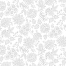 White on White Jacobean Floral Texture