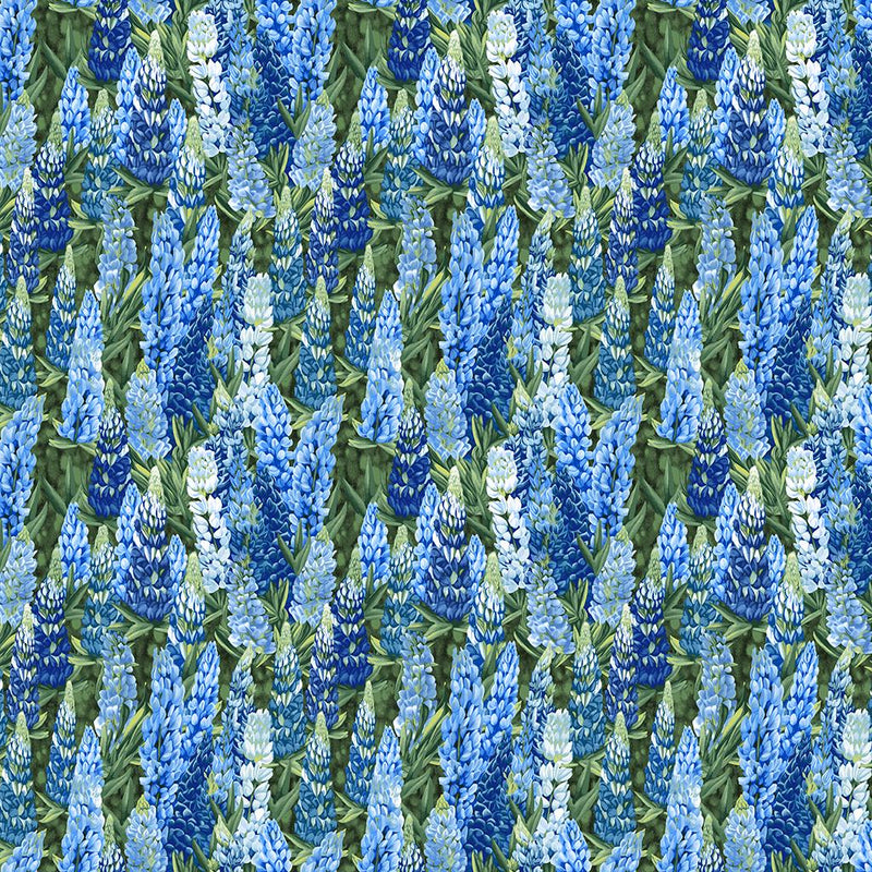 Woodland Lupine Blue & Green