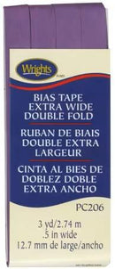 Wrights Bias Tape DF Purple Double Fold