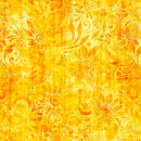 Yellow w Wood Cut Flowers Wood Texture, Tonal Hint of Orange